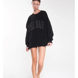 THE BAR varsity sweatshirt in black